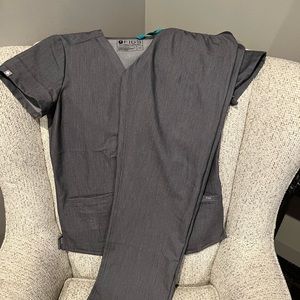 Figs XXS Petite Grey Scrub Set